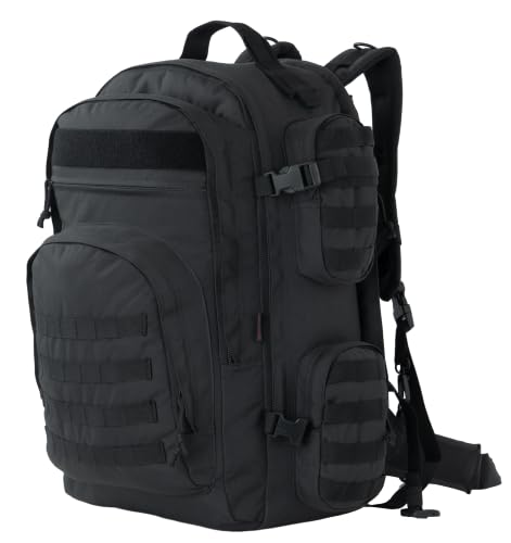 Large Tactical Backpack Bag For Hiking (Black)