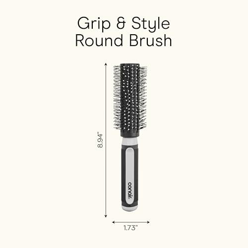 Grip & Style Round Brush (Gray / 1 Count)