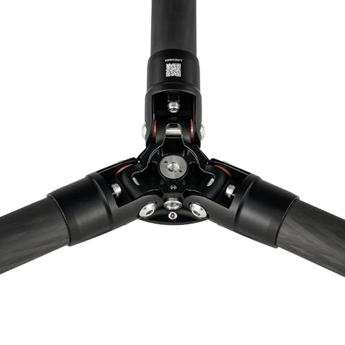 61.7" Compact Carbon Fiber Camera Tripod Ball Head LS (LS-364CX+LH-40:Maxload 25kg-4 Sections)
