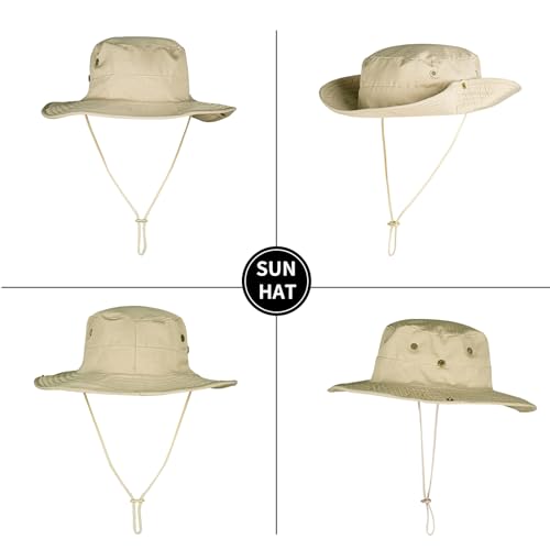 Sun Hats for Men Women Safari Hat Foldable Fishing Hat UPF 50+ Bucket Hat (1pack-green Camo)