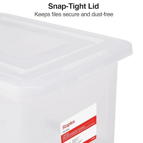 Plastic File Box with Snap Lid (Clear)