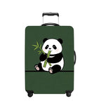 Luggage Cover Washable Suitcase Protector Anti (Panda bamboo / XL(fits 32-34Inch suitcase))