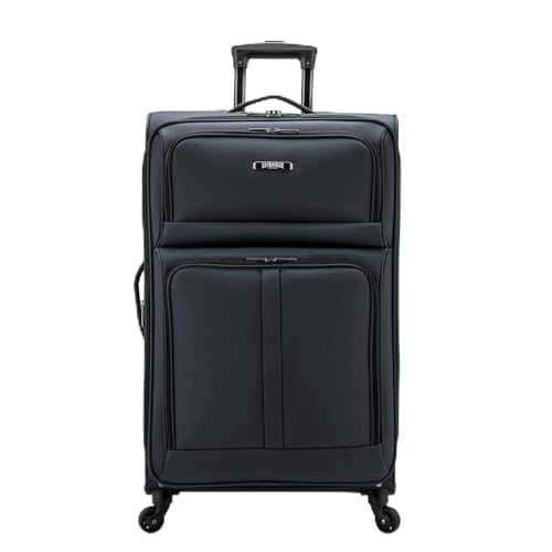 Anzio Softside Expandable Luggage with Spinner Wheels (Dark Grey / 30-Inch Large)