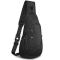 Small Sling Bag Lightweight Crossbody Bag for Women Men Hiking Backpack Travel Shoulder Bag Chest Daypack for Gym Work Outdoor Sports Black Black (Black/Black)