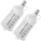 250ml Soft Flask TPU Foldable Running Hydration Flask (Clear Pack of 2-250ml)