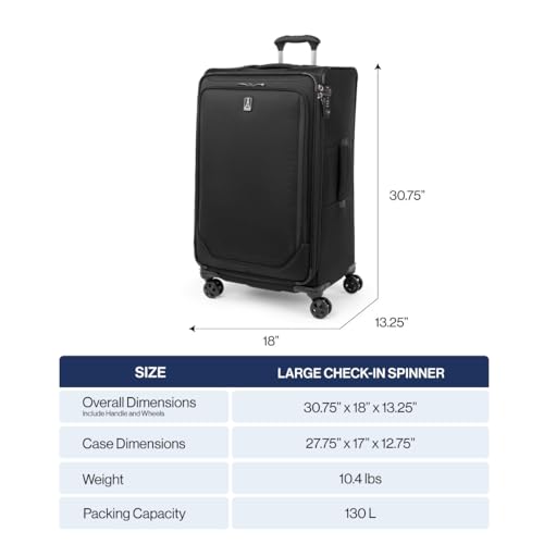 Crew Classic Softside Checked Luggage (Titanium Grey / Checked Large)