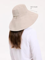 Women's Ultra Wide Cotton Linen Hat UPF 50+ (Large-X-Large / Light Natural)
