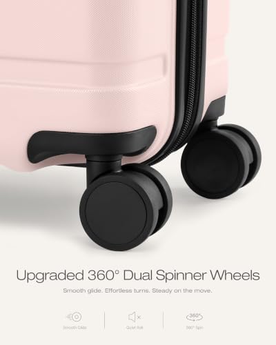 Luggage Set 3 Piece Lightweight Durable Hardshell (Pink)