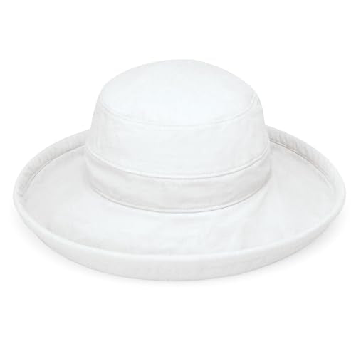 Wallaroo Women’s Casual Traveler Sun Hat (Medium / Canvas White)