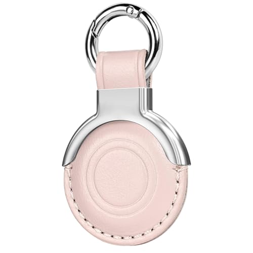 Genuine Leather Keychain for Airtag New 2nd Gen (B5-Pink V2.0)
