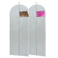 Dress Bags for Gowns Long (24" x 65" 2 Pack / Gray)