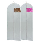 Dress Bags for Gowns Long (24" x 65" 2 Pack / Gray)