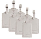 8 Pack Luggage Tags for Suitcases Airplane Travel Essentials (Light Grey)