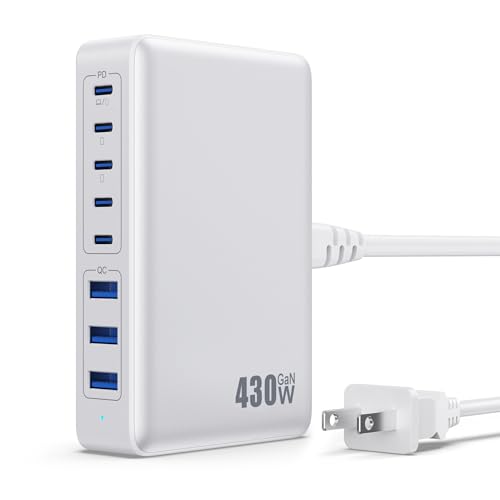USB C Charger 430W USB C Charger Block (A-White / 430W)