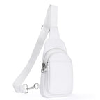 Genuine Leather Small Crossbody Bags for Women Anti (White)