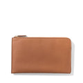 Cognac Slim Zip Travel Wallet & Passport Holder (Cognac)