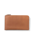 Cognac Slim Zip Travel Wallet & Passport Holder (Cognac)