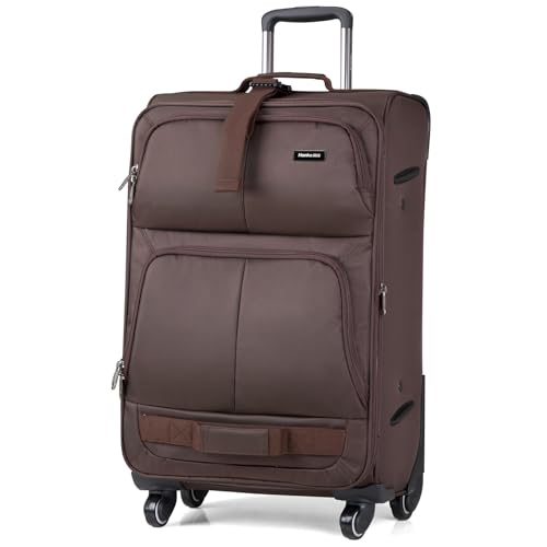 28 Inch Softside Expandable Checked Luggage with 4 Spinner Wheels (Coffee / 28 Inch)