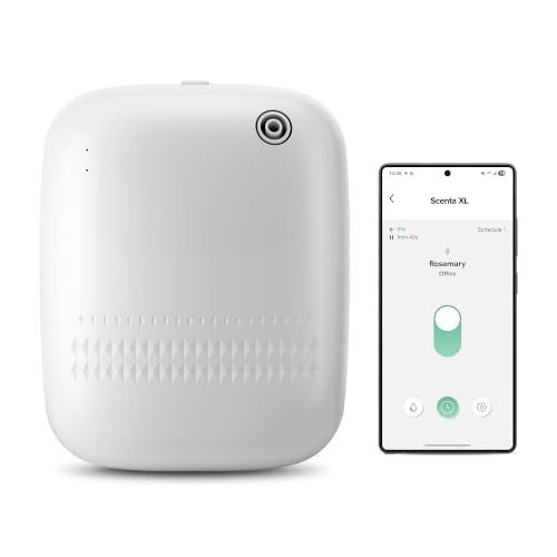 ANW Smart Waterless Essential Oil Diffuser for Large Room (01white+0x100)