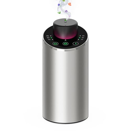 Waterless Essential Oil Diffuser Scent Aromatherapy Diffusers for Home Large Room (Silver)
