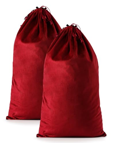 2 Pcs Shoe Bags for Travel (Rio Red / 21.2"x13.3")