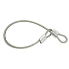10 Pcs 4mm Wire 12 inch Vinyl Coated Stainless Steel Cable with Loops Short Wire Rope Lanyard Lock Security Chain Link for Outdoor Gates (4mm(T) X 12 in(L) 10PCS / Clear)