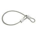 10 Pcs 5mm Wire 12 inch Vinyl Coated Stainless Steel Cable with Loops Short Wire Rope Lanyard Lock Security Chain Link for Outdoor Gates (5mm(T) x 12 in(L) 10PCS / Clear)