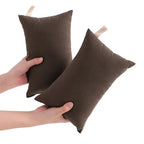 Tiny Pillows Down Alternative 7"x11" 100% Microfiber (Dark Brown / 11"x7")