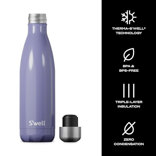 Stainless Steel Water Bottle (Hillside Lavendar / 16.9 Ounces)