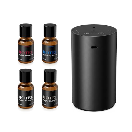 ADX Waterless Essential Oil Diffuser Starter Kit (Black)