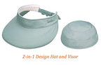 Sun Hats for Women with UV Protection Sun Hat Wide Brim Visor Summer Beach Outdoor Foldable Womens Cap Grey (One Size-Medium / Grey)