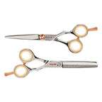 Centrix Roc It Dog Professional Stylist 5.75” Hair Cutting Shear and 30T Thinning Scissor Duo Set (R 575 & RT 30)