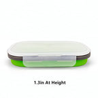 Green Food Grade Silicone Lunch Container Bento Box