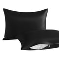 Toddler Pillows with Pillowcases Set (Black (Satin) / 13x18 Inch (Pack of 2))