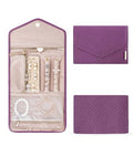Travel Jewelry Organizer Roll Foldable Jewelry Case (Medium / Purple)