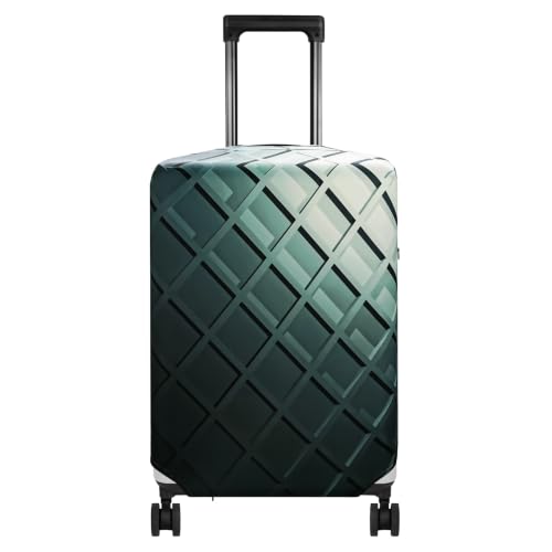 Travel Luggage Cover Suitcase Protector Fits 27 (Dark Grid / L)