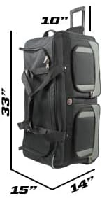 33" Rolling Duffle Bag with Wheels and Handle - Image 7