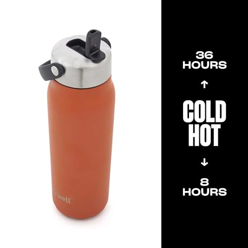 Recycled Stainless Steel Explorer with Flip Straw Lid (Carnelian / 23.7 Ounces)