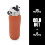 Recycled Stainless Steel Explorer with Flip Straw Lid (Carnelian / 23.7 Ounces)