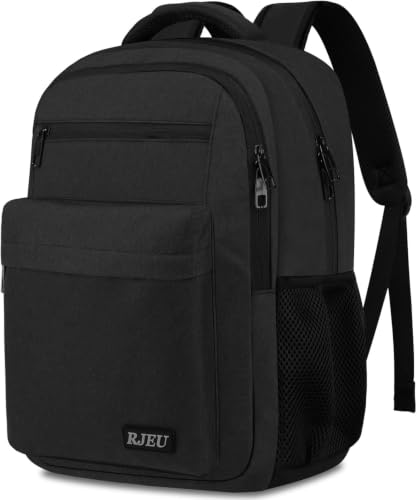 School Backpack for Teen Boys & College Students (Black / 17.3 inch)