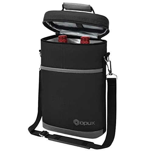2 Bottle Wine Carrier Tote (Dark Gray)