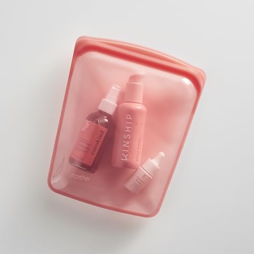 Premium Reusable Half Gallon Silicone Food Storage Bag (Red / 1/2 Gallon)