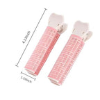 4 Pcs Pink Hair Rollers with Clip for Volumizing Bangs Curls