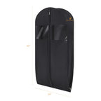 Compression Hanging and Space Saving Garment Bag (Black / 43" - 2pcs(8" Gusseted))