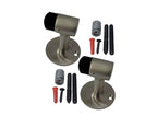 Solid Brass Door Stop (2 Pack / Satin Nickel)
