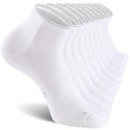 Ankle Compression Running Athletic Socks for Men Women (Small-Medium / White (5 Pairs))