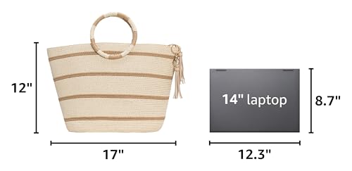 each Bags for Women Straw Tote Bag Summer Beach Bag Large Woven Straw Tote for Vacation Holiday (Beige)