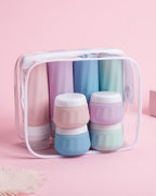 Travel Bottles for Toiletries 8 Pack (3 Ounce bottle 1 Ounce jar / Early Hours)