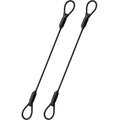 3.3mm Steel Wire Rope Outdoor Travel Security Cable Lock (Black*2 / 12in/30cm)