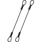 3.3mm Steel Wire Rope Outdoor Travel Security Cable Lock (Black*2 / 12in/30cm)
